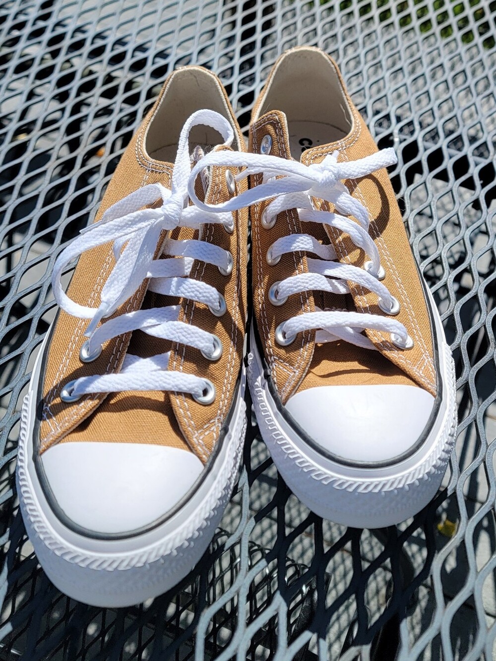 NWOT Converse Low Top Sneakers in Brown with White Soles